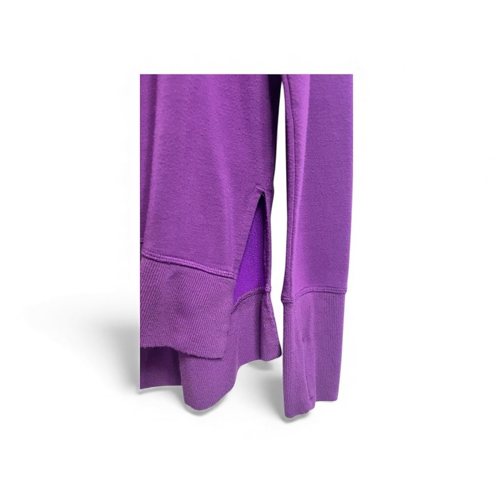 Athleta Coaster Luxe Fleece Women's Purple Running Sweatshirt Oversized Small. - Picture 4 of 7